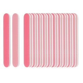 ForPro Professional Collection Mini Foam Board, Double-Sided Nail File, Pink, Black, 400/600 Grit, 3.5” l x .5” w, 50 Count