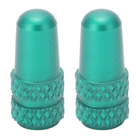 2Pcs Valve Caps, Aluminum Alloy Bicycle Valve Cover, Dustproof Bicycle Tire Dust Caps for Inner Tube Gas Nozzle Automobiles(Green)