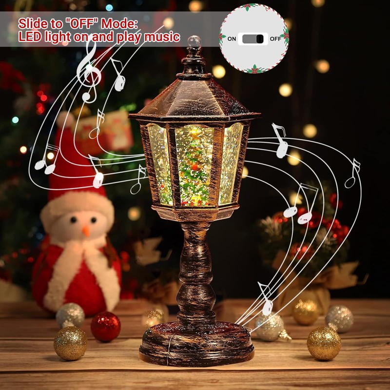 Christmas Snow Globe Lantern with Music (Snow Lantern A)