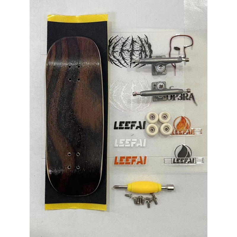 Pro Wooden Fingerboard Complete Set, 34x96mm, 5-Ply Maple Deck with