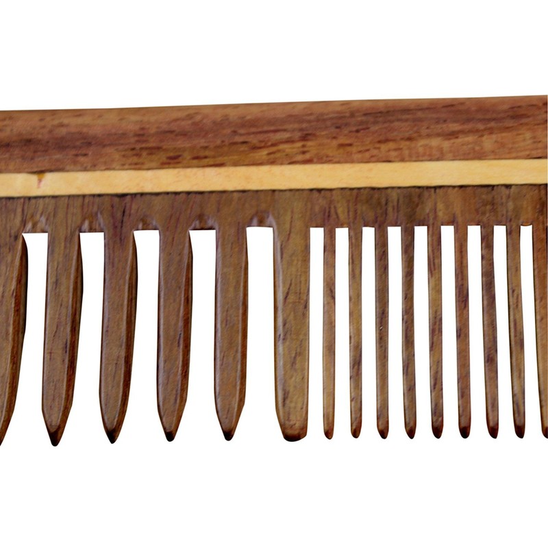 RoyaltyRoute Handcrafted Sheesham Wood Comb - Wide Tooth Detangling Wooden