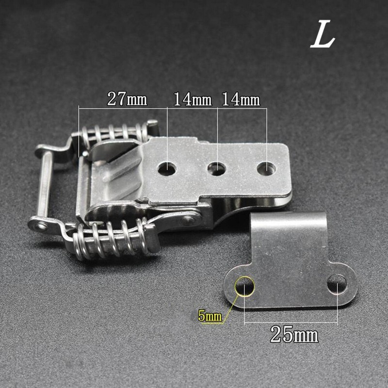 90 Degrees Spring hasp Toolbox Toggle latches Lock，Stainless Steel 304