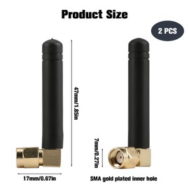 Dual Band 2.4GHz 5.8GHz 2dBi MIMO Antenna (2-Pack) for WiFi Router, USB Adapter, Network Card, FPV Camera, Video Surveillance, Drone Racing, Monitor