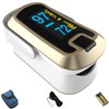 mibest OLED Finger Pulse Oximeter, O2 Meter, Dual Color White/Luxury