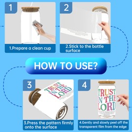 XRTHGS UV DTF Cup Wrap for 16 OZ 24PCS Inspirational Quotes UV DTF Stickers DIY Crafts can be Used for Mugs, Glasses, laptops, Thermos Cups, etc. (Christian Jesus)