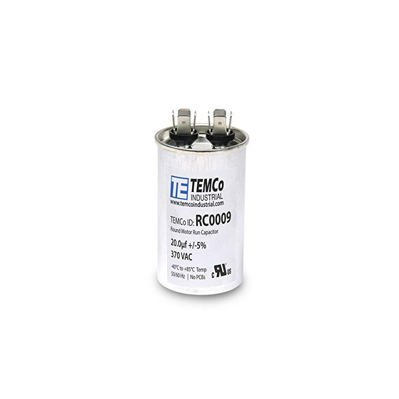 2 Pack TEMCo 20 uF Run Capacitor CBB65, 20 MFD,