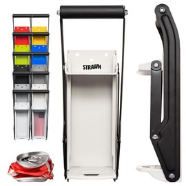 Can Crushers - Wall Mounted Aluminum Can Smasher - Ideal for Garbage Can and Recycling Bin - Outdoor Bar Accessories Must-Have - Home Improvement Essential - Efficient Can Crusher by Strawn (Beige)