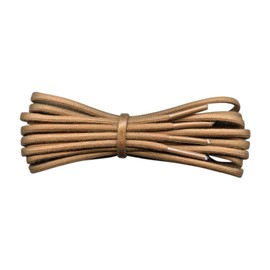 Fabmania Tan/Light Brown 3mm Round Waxed Cotton Shoelaces - 60cm