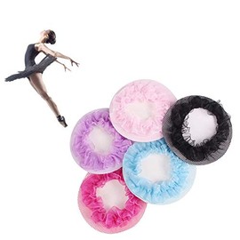 10Pcs Hair Nets for Bun Covers for Hair Ballet Girls Ballet Dance Elastic Hairnets Hair Accessories for Women Girls