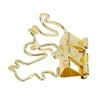 100 Pcs Binder Clips Gold Animal Shape Strong Clamping Force