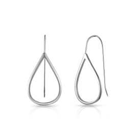 Philip Jones Sterling Silver Open Teardrop Earrings