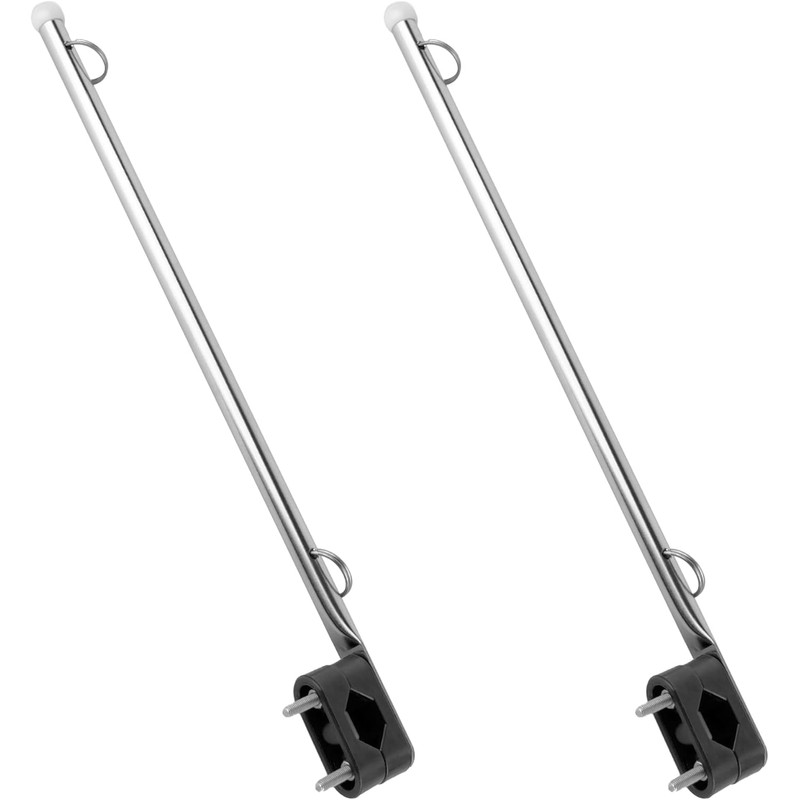 Pebbly Beach 2 PCS Boat Flag Pole Kit Universal, with