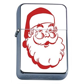 Perfection In Style Silver Flip Top Oil Lighter Vintage Christmas Design 012