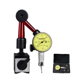 YIDOFENG Shockproof Dial Indicator with Adjustment Flexible Strong Magnetic Stand Base Holder,Lever Dial Test Indicator Gauge Exactness Scale and Accessorie 0-0.8mm Gage Resolution 0.01mm