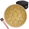 LOMUTY Steel Tongue Drum 15 Notes 13 inch C-Key Steel