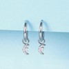 Limerencia Titanium Hoop Earrings with Pendant, G23 Medical Hypoallergenic Hanging