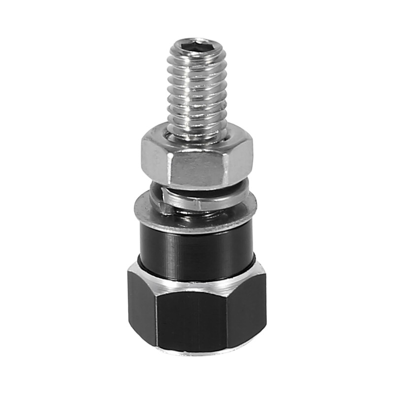 Motoforti 4pcs Universal Motorcycle License Plate Frame Bolts Screws Black