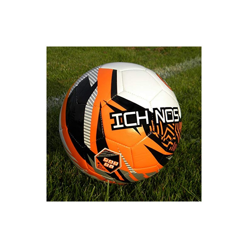 ICHNOS Snazzer Junior size football ball (White, Orange, Black, Silver,
