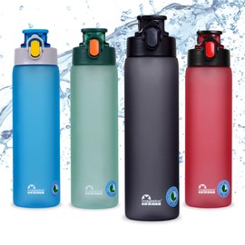 Majestic Sport Okosei Water Bottle, 750 ml, BPA-Free, Tritan, Gym Bottle, Sports Bottle for Bicycle, Outdoor, Fitness, Lightweight, Shockproof, Reusable, Grey