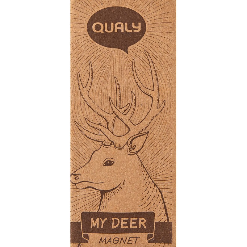 QUALY Oh Deer Kühlschrank-Magnete 6-teilig aus recyceltem Kunststoff, QL10175-BN