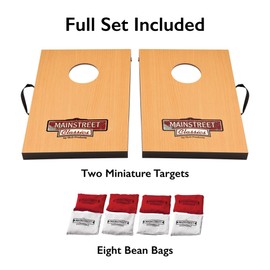 Mainstreet Classics Micro Bean Bag Toss: Travel Sized, (16" x 10.5" Boards) Mini Cornhole Game Set