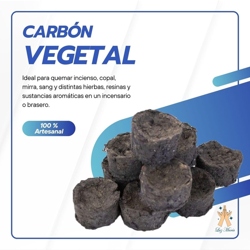 Genérico Luz María- Carbón Vegetal 2 cajitas con 10 pzas