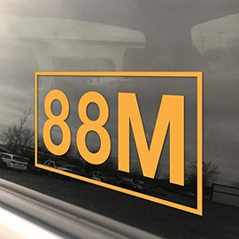 Military MOS 88M Motor Transport Operator 3x5 Yellow Heavy Duty Die Cut Vinyl Window Sticker Decal