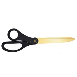 30 Inch Long Gold Color Steel Blade Ribbon Cutting Scissors (Black)