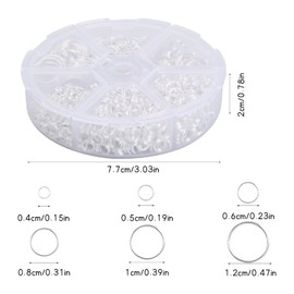 Cozlly 690PCS Open Jump Rings, Double Split Rings, Metal Jump Rings Jewellery Making, Keychain Jump Rings with Storage Box, Assorted Size Split Rings for Keychain Jewelry Craft Making, 4/5/6/8/10/12mm