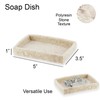 Natural Stone Effect Soap Dish Holder Cup Dispenser Tray