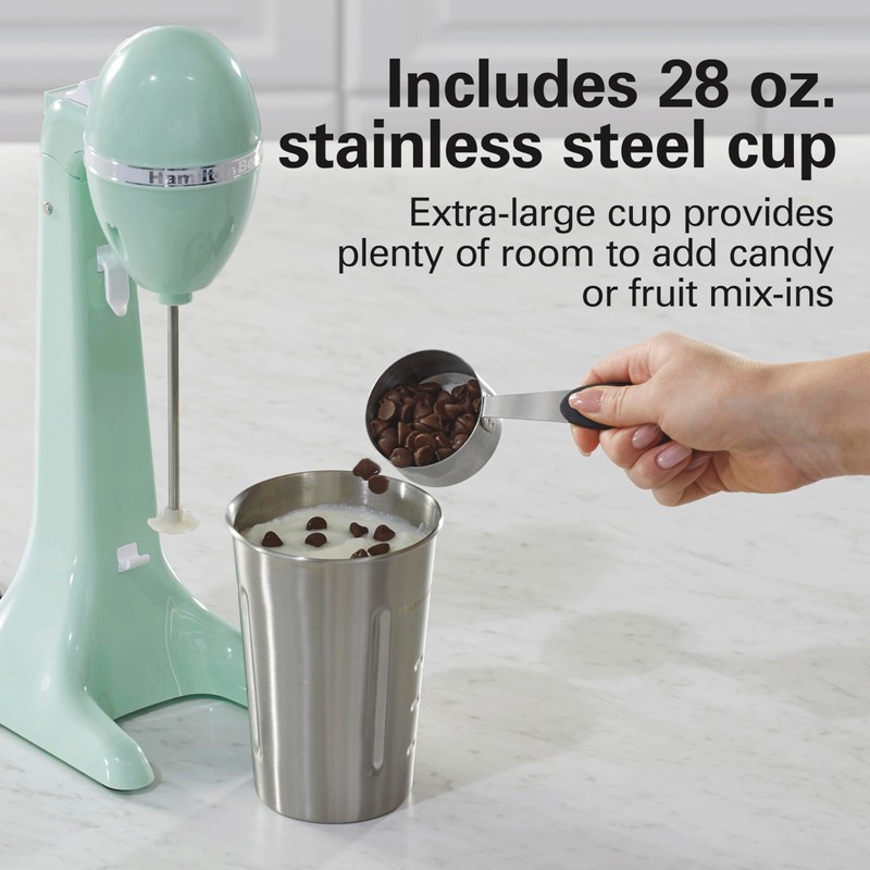 Hamilton Beach DrinkMaster Electric Drink Mixer, Retro Milkshake Maker &