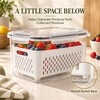 Produce Storage Containers for Fridge with Removable Colanders & Locking