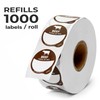 Beef Food Labels 1000 pcs | 1" Dot Blank Sticker