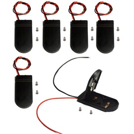 LampVPath (Pack of 6 CR2032 Battery Holder Coin Cell Holder with Switch, 2 x 3V CR2032 Button Coin Cell Battery Holder with Leads On Off Switch