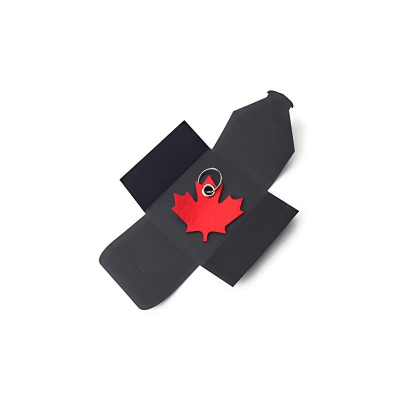 filzschneider Felt Key Fob Maple Leaf Canada Red as Key