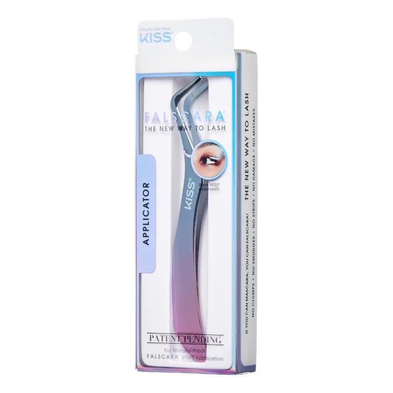 Pinzas para Pestañas Kiss Falscara Color Morado Ergonómicas