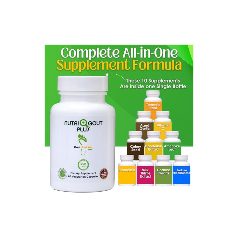 NutriGout Plus Uric Acid Supplement and Extra Strength Joint Discomfort
