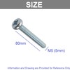 TERF® M5 X 80mm Pozi Pan Machine Screws M5 (5mm)