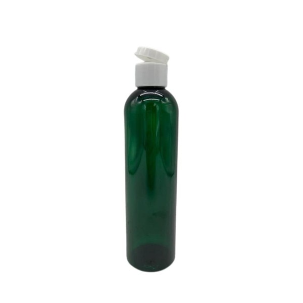 Natural Farms 8 oz Green Cosmo Plastic Bottles -12 Pack