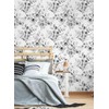 HAOKHOME Peel and Stick Wallpaper Boho Black/Grey/White Eucalyptus Leaf Floral