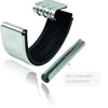 Zinc gutter connector for 33 gutter including bead connector and