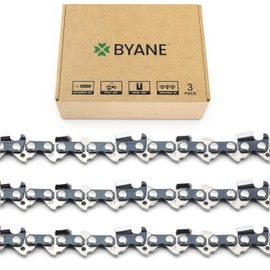 BYANE 20 Inch Chainsaw Chain, .325" Pitch, 050" Gauge, 80 Drive Links, Fits Husqvarna 450, 450 Rancher, 545, 550XP, JONSERED, and More - SP33G (3 chains).