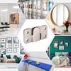 4 Pairs Interlocking Flush Mount Bracket Picture Hanging Hooks Stainless