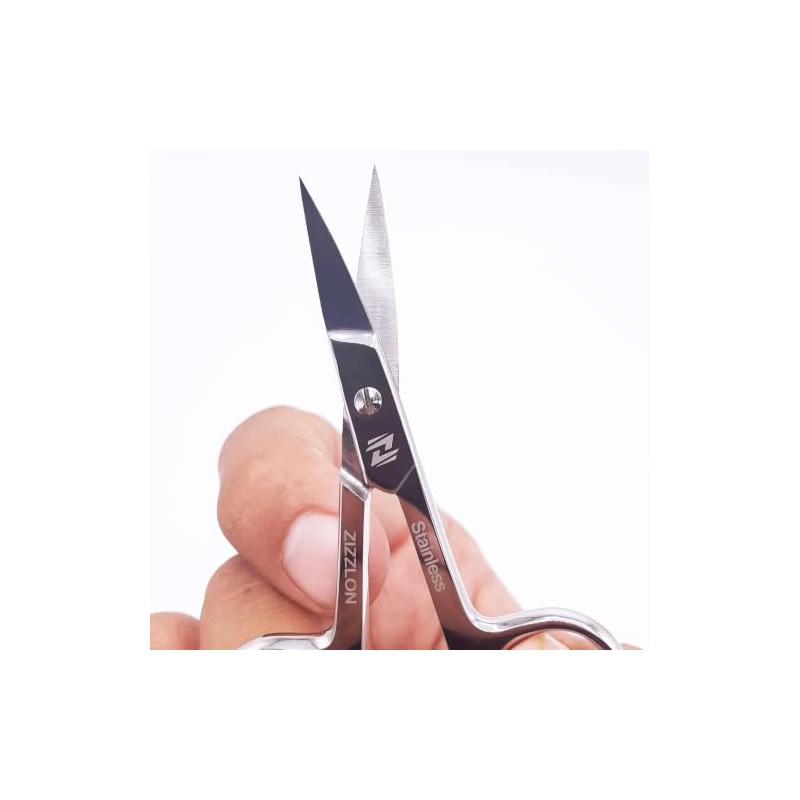Tijeras Curvas Microdentadas de Acero Inoxidable para Uñas