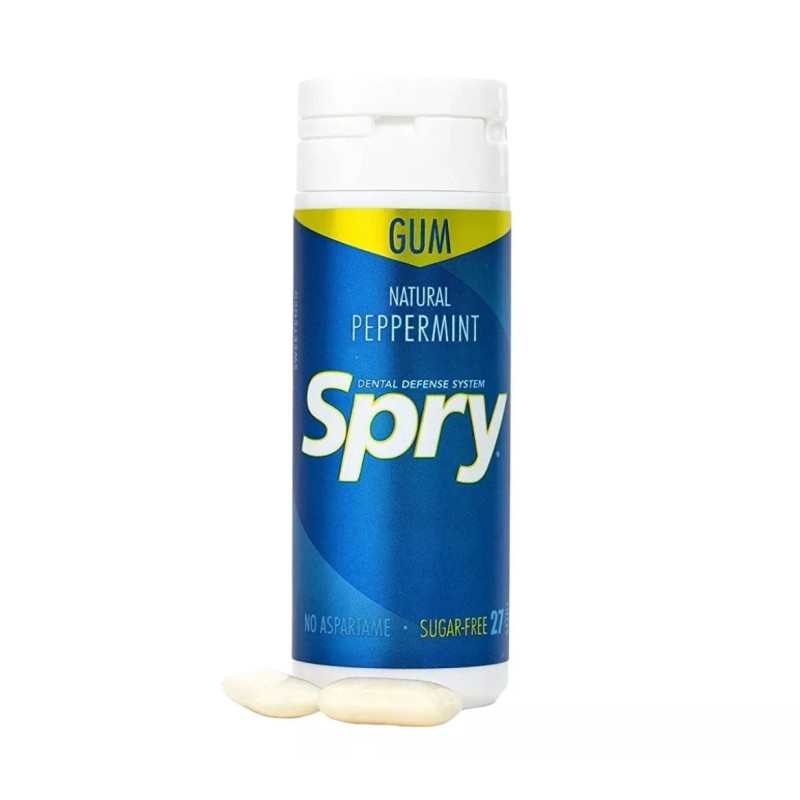 SPRY GUM Xylitol Gum PEPPERMINT Sugar Aspartame Free 162 Pcs