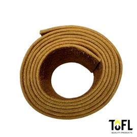 TOFL Correa de piel auténtica de grano superior | 48 pulgadas de largo | 2 pulgadas de ancho | 1/16 pulgadas de grosor (4-5 onzas) | 1 tira de cuero para proyectos de arte y manualidades, ropa, joyas, envoltura, color marrón