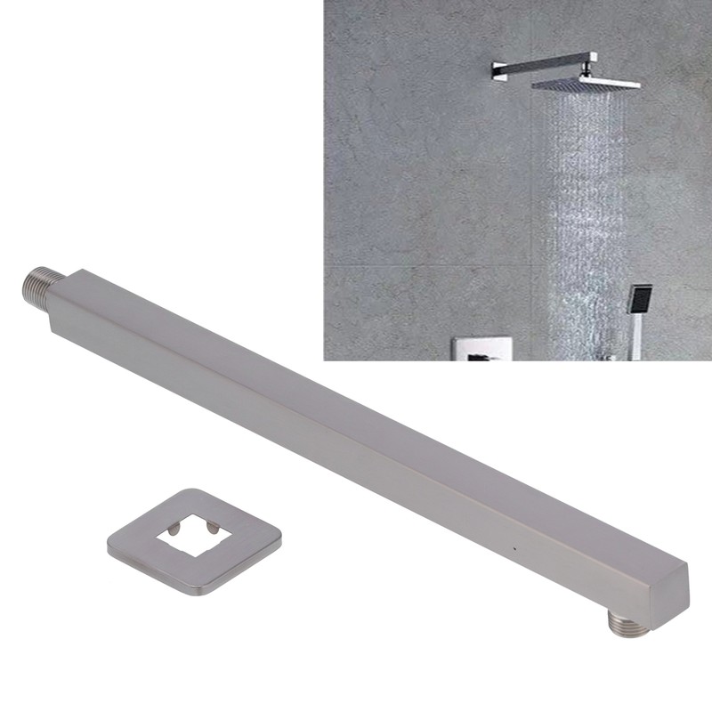 NPT1/2 Wall Mounted Shower Arm Brushed Concealed Stainless Steel Shower