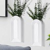 Dnnnii 2 Pack Wooden Wall Vase Set - White Finish