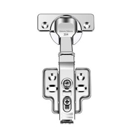 2 Pcs FullOverlay Soft Close Cabinet Hinges Silent Hydraulic, Heavy-Duty Frameless European Concealed Hinges for Kitchen Cabinet Door and Wardrobes