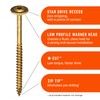 GRK Fasteners #8 x 3-1/8 Inch Low-Profile Cabinet Screws, 50